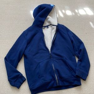 Lands end fleece lined coat- size L